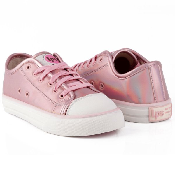 Tenis Infantil Feminino WorldColors Star Love Rosa holográfico