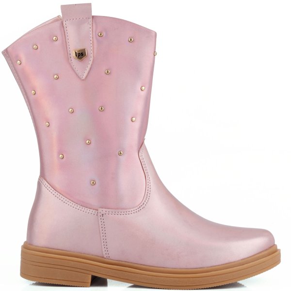 Bota Infantil Feminina Ana WorldColors Rosa Holográfico