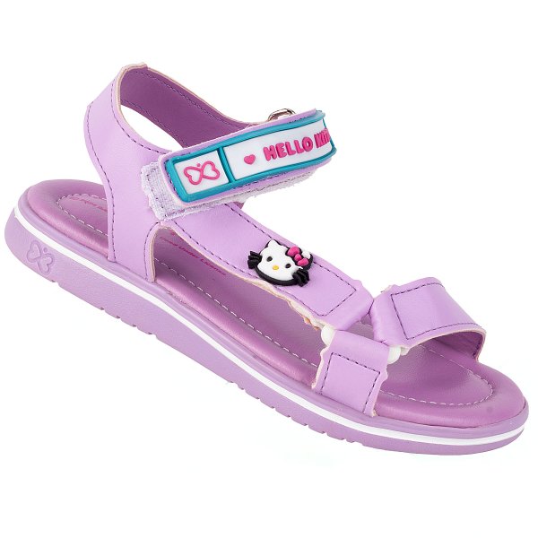 sandalia papete infantil hello kitty by worldcolors lilas 307 004 800