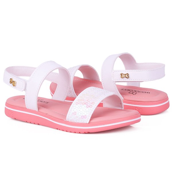 sandalia papete infantil feminina worldcolors bia branco 3