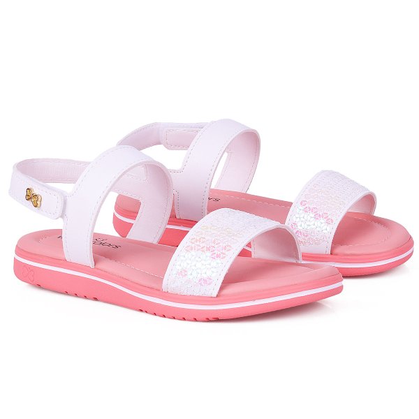 sandalia papete infantil feminina worldcolors bia branco 1