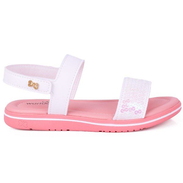 sandalia papete infantil feminina worldcolors bia branco 1