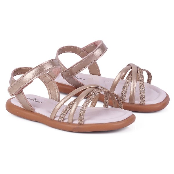 sandalia infantil feminina fofura worldcolors ouro 349006 987 05