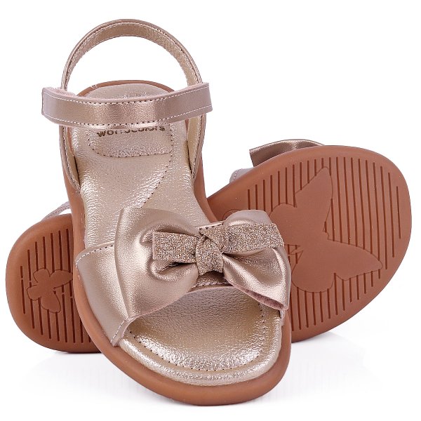 sandalia infantil feminina worldcolors fofura ouro 349002 987 02