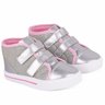 03 tenis infantil menina cano medio brilho fanclub prata gliter