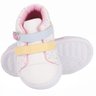 01 tenis infantil menina cano medio coracao fanclub branco multicolor