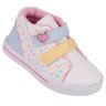 02 tenis infantil menina cano medio coracao fanclub branco multicolor