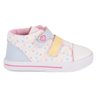 03 tenis infantil menina cano medio coracao fanclub branco multicolor
