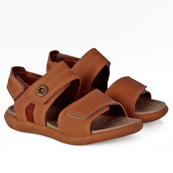 02 sandalia papete klin masculino urban infantil caramelo velcro conforto