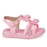 01 sandalia infantil feminina lacos e tira brilhante fanclub rosa